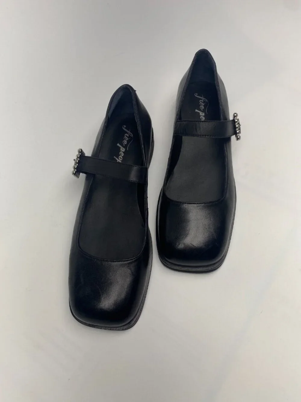 Free People Womens Leather Embellished Ballet Flats Sz 9